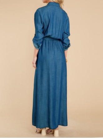 Alluring Style Sexy Slit Long Sleeve Maxi Dress