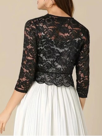 Black lace lace  cardigan