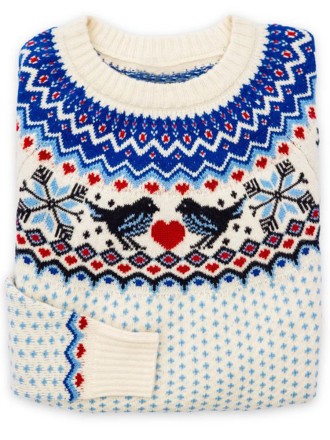 Blue winter sweater