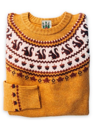 Casual Contrast Color Squirrel Long Sleeve Sweater