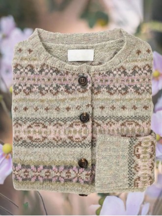 Casual contrasting vintage button knitted cardigan