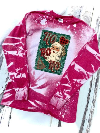 Casual Santa Claus print long-sleeved sweatshirt