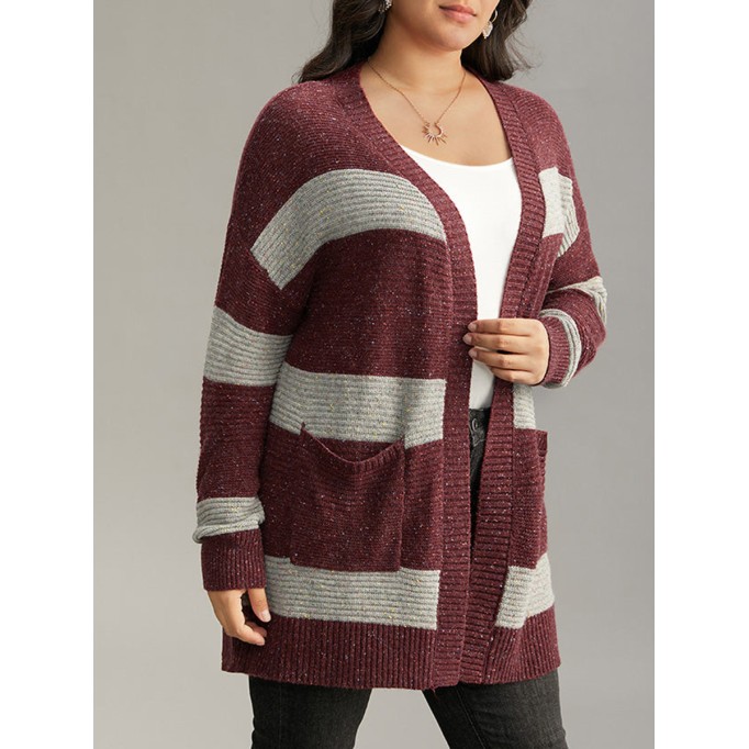 Striped sweater cardigan for women